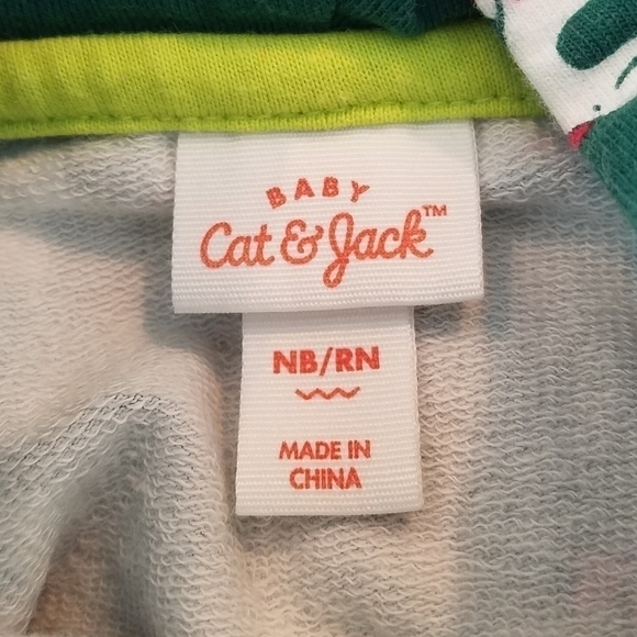 Cat & Jack Dinosaur Christmas Costume Romper NB - Picture 4 of 4